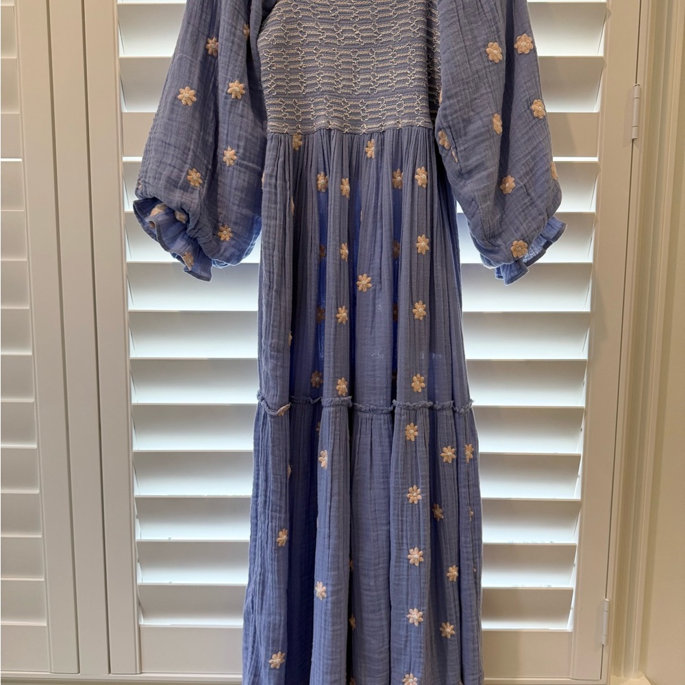 Free People Dahlia Embroidered Maxi Dress